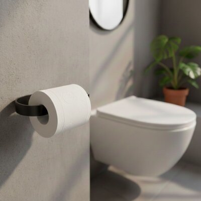 Defne Banyo Sarmaşık Tuvalet Kağıtlığı Antrasit Renk Kağıtlık (10435ANT) - Defne Banyo