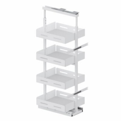 Starax 125-140 35 cm Gizli Raylı Frenli Kiler-Unique Box-Beyaz (S-1902-UB-W) - Starax (1)