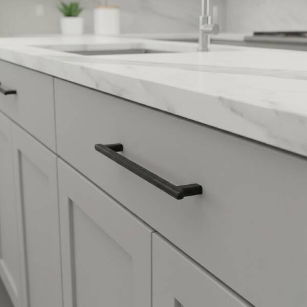 Mia Metal Mobilya Kulbu Siyah Renk 192mm Kulp (1903-192-02) - 1