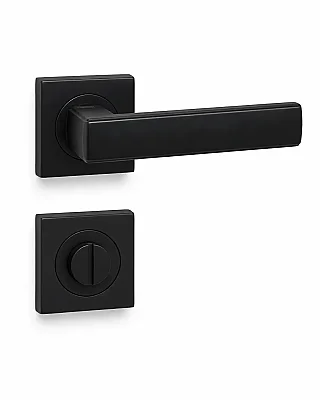 Sese Jale Modeli Rozetli Wc Kapı Kolu Siyah Renk (200-213R-02-02) - Sese (1)