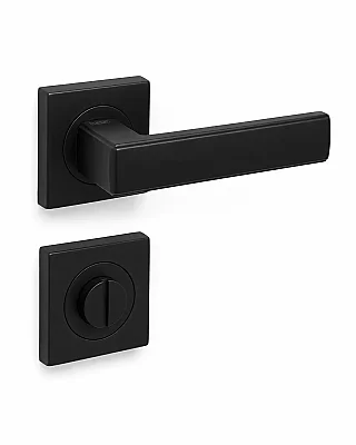 Sese Jale Modeli Rozetli Wc Kapı Kolu Siyah Renk (200-213R-02-02) - 3