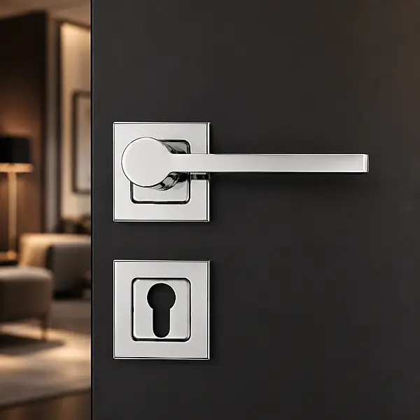 Sese Argun Yale Kare Inox Rozetli Kapı Kolu (200-258R-03-53) - 1