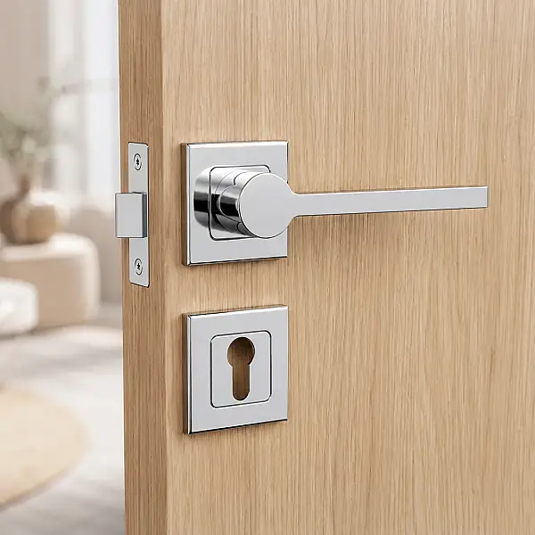 Sese Argun Yale Kare Inox Rozetli Kapı Kolu (200-258R-03-53) - 3