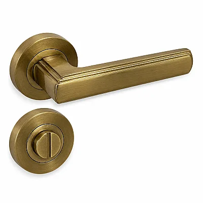 Sese Sara Modeli Yuvarlak Rozetli Wc Kapı Kolu Altın Renk (200-260R-02-05) - 3