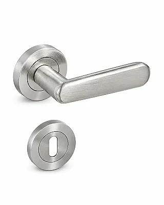 Sese Esin Modeli Yuvarlak Rozetli Oda Kapı Kolu Inox Renk (200-261R-01-53) - Sese (1)