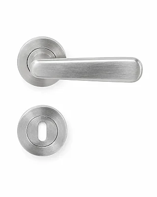 Sese Esin Modeli Yuvarlak Rozetli Oda Kapı Kolu Inox Renk (200-261R-01-53) - 3