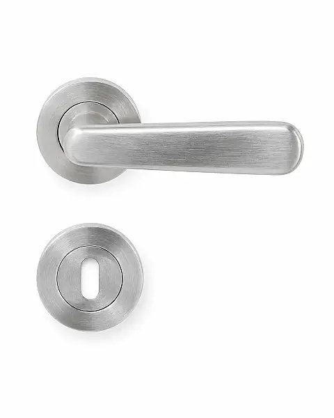 Sese Esin Modeli Yuvarlak Rozetli Oda Kapı Kolu Inox Renk (200-261R-01-53) - 3