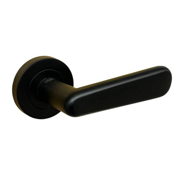 Sese Esin Modeli Yuvarlak Rozetli Wc Kapı Kolu Siyah Renk (200-261R-02-02) - 1