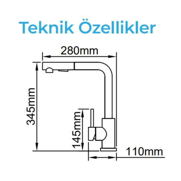 Crauf Attivo 4070 Eviye Bataryası Füme Renk (230.4422.4070.24) - 2