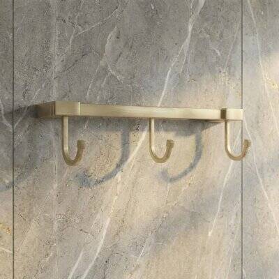 Defne Banyo Açelya 3 Kancalı Askılık Altın Renk (400 30 A) - 1