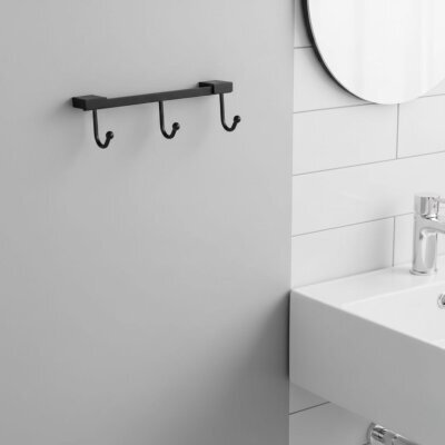 Defne Banyo Açelya 3 Kancalı Askılık Siyah Renk (400 30 S) - Defne Banyo (1)