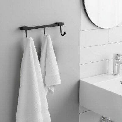 Defne Banyo Açelya 3 Kancalı Askılık Siyah Renk (400 30 S) - 1
