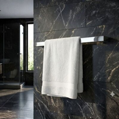 Defne Frezya Uzun Havluluk 35 cm Krom (901 35) - (DEF387) - Defne Banyo