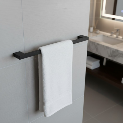 Defne Frezya 50 cm Uzun Havluluk Siyah Renk (901 53 S) - Defne Banyo