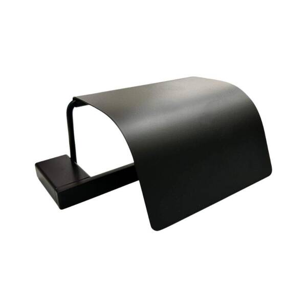 Defne Banyo Frezya Kapaklı Tuvalet Kağıtlığı Siyah Renk Kağıtlık (904 13 S) - 2