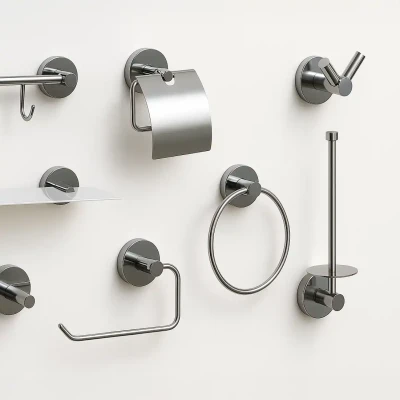 Defne Begonya Banyo Seti Krom