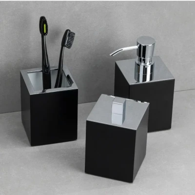 System 2001 Tezgah Üstü Krom-Siyah Set - 2