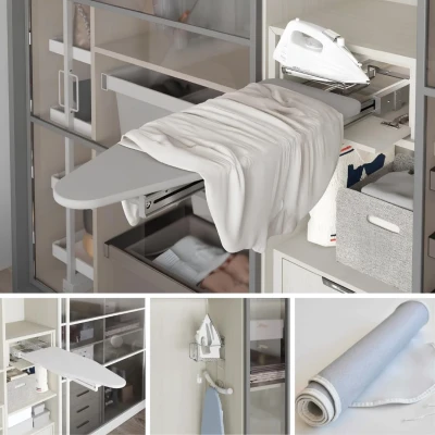 Starax Ayak Destekli Ütü Seti Gri 