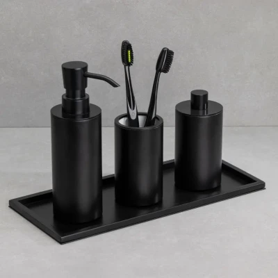 System 2004 Tezgah Üstü Tepsili Siyah Set - 2