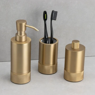 System 2006 Fırçalı Gold Banyo Seti