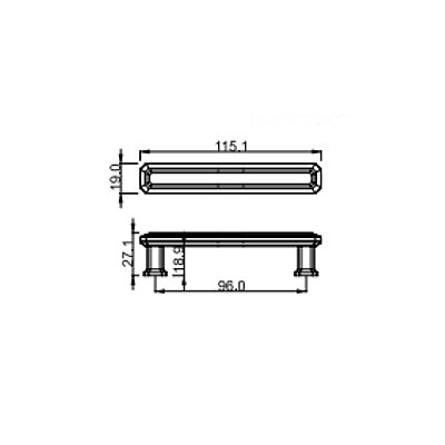 Çebi Mobilya Kulpu Fırçalı Antik 96mm (A1101096130) - Çebi (1)