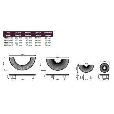 Çebi Mobilya Kulbu Mat Sarı 64mm (A1193064235) - Çebi (1)