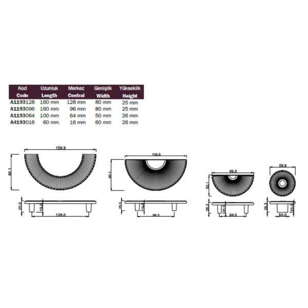 Çebi Mobilya Kulbu Mat Sarı 64mm (A1193064235) - 2