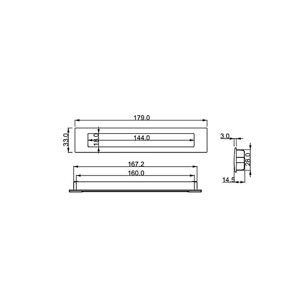 Çebi Mobilya Gömme Kulp Mat Siyah Renk 160mm (A1229160224) - 4