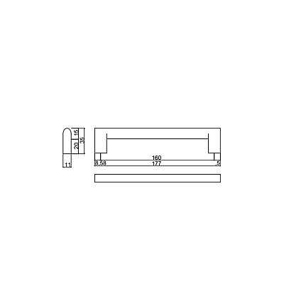 Çebi Mobilya Kulbu Nikel Saten 160mm (A204160108) - Çebi (1)