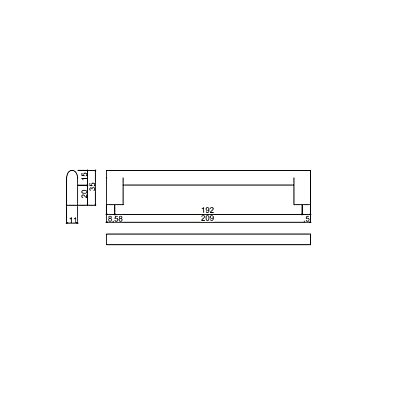 Çebi Mobilya Kulbu Nikel Saten Renk 192mm (A204192108) - Çebi (1)