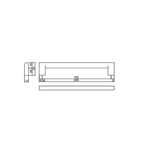 Çebi Mobilya Kulbu Nikel Saten Renk 192mm (A204192108) - 2