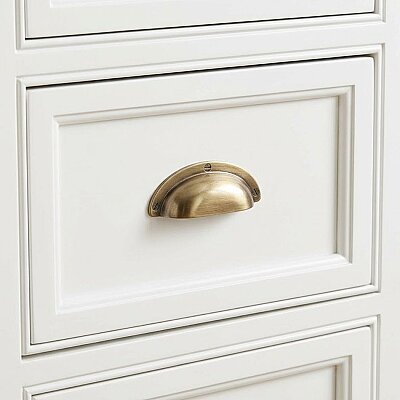 Çebi Mobilya Tas/Çanak Kulp Fırçalanmış Antik Prinç Renk 64 mm (A344064130) - Çebi