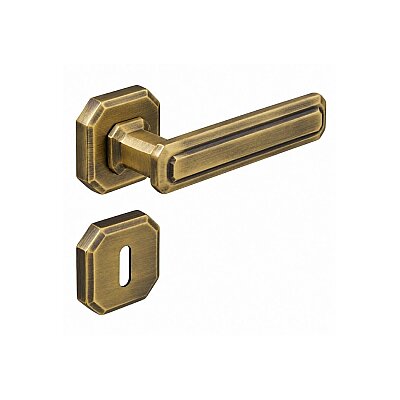Çebi King Modeli Oda Rozetli Kapı Kolu Antik Renk (A51019160130) - 
