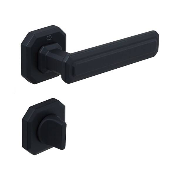 Çebi King Modeli Wc Rozetli Kapı Kolu Mat Siyah (A51019162224) - 1