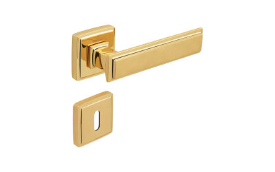 Çebi Rome Modeli Kare Rozetli Oda Kapı Kolu Altın Renk (A5104010 MP11) - Çebi (1)