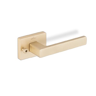 Leta Modeli Kare Rozetli WC Kapı Kolu Mat Sarı (A51059168235) - Çebi