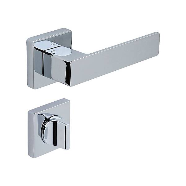 Cube Modeli Kare Rozetli WC Kapı Kolu Krom (A51679168102) - 1