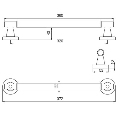 Soho Modeli Çekme Kol Mat Antrasit 320 mm (A518332020227) - Çebi (1)