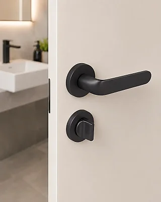 Nara Modeli Yuvarlak Modeli WC Kapı Kolu Mat Antrasit (A52099191227) - 1