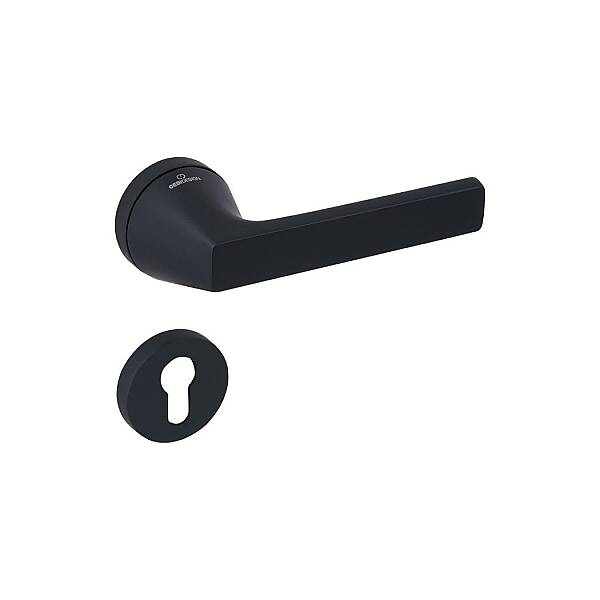 Oris Modeli Yuvarlak Rozetli Yale Kapı Kolu Mat Siyah (A52259190224) - 1
