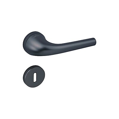 Çebi Aida Modeli Yuvarlak Rozetli Oda Kapı Kolu Mat Antrasit (A52279189227) - Çebi (1)