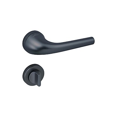 Çebi Aida Modeli Yuvarlak Rozetli Wc Kapı Kolu Mat Antrasit (A52279191227) - Çebi (1)
