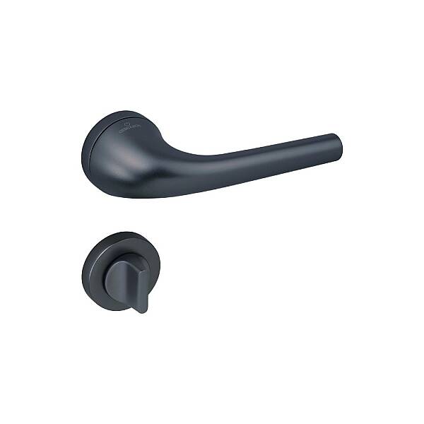 Çebi Aida Modeli Yuvarlak Rozetli Wc Kapı Kolu Mat Antrasit (A52279191227) - 2