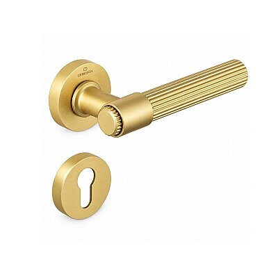 Çebi Bria Modeli Yale Çzigili Kapı Kolu Mat Gold/Altın (A5232919030235) - Çebi