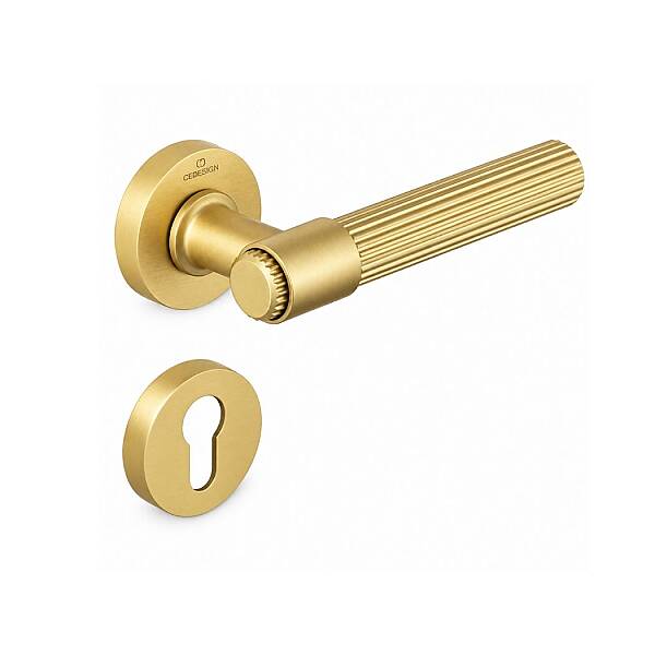 Çebi Bria Modeli Yale Çzigili Kapı Kolu Mat Gold/Altın (A5232919030235) - 1