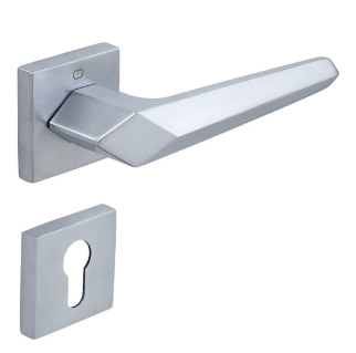 Çebi Sata Modeli Kare Rozetli Yale Kapı Kolu Nikel Saten (A528112 MP08) - 3