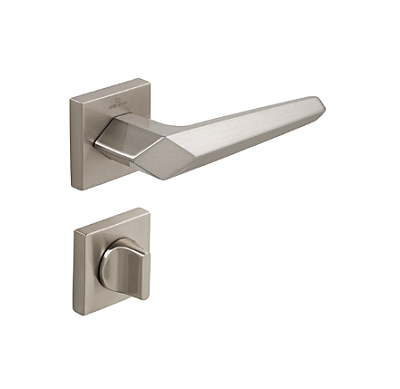 Sata Modeli Kare Rozetli WC Kapı Kolu Nikel Saten (A528113108) - Çebi