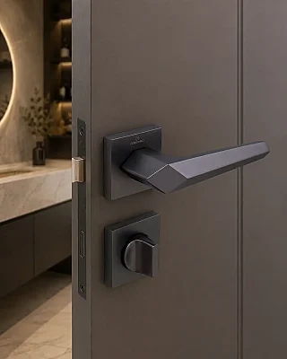 Sata Modeli Kare Rozetli WC Kapı Kolu Mat Antrasit (A528113227) - 1