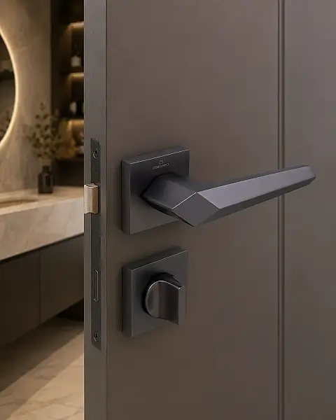 Sata Modeli Kare Rozetli WC Kapı Kolu Mat Antrasit (A528113227) - 1