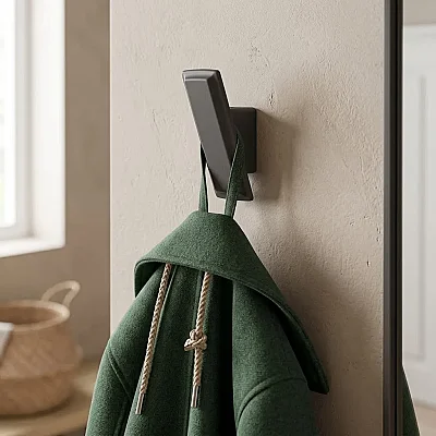 Çebi Portmanto/ Banyo Askısı Mat Siyah Renk (A7104010 PC24) - 2